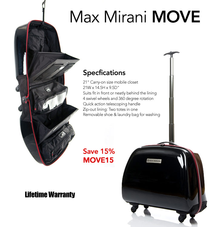 Max Mirani Slim Closet Suitcase